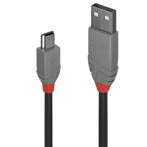 0.5m USB 2.0 Typ A an Mini-B Kabel, Anthra Line