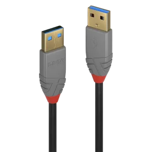 2m USB 3.2 Typ A Kabel, 5Gbit/s, Anthra Line