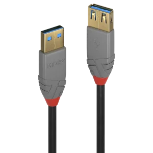 3m USB 3.2 Typ A Verlängerungskabel, 5GBit/s, Anthra Line