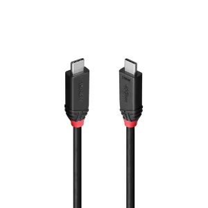 2m USB4 Typ C Kabel, 40Gbit/s, 240W PD, Black Line