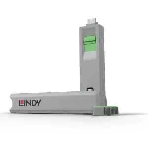 USB C Port Schloss, 4 Stück mit Schlüssel, Grün