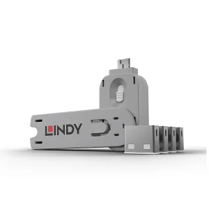 USB A Port Schloss, 4 Stück mit Schlüssel, Weiß