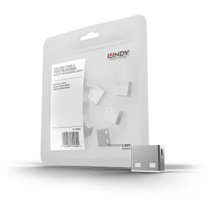 USB A Port Schloss, 10 Stück, Weiß