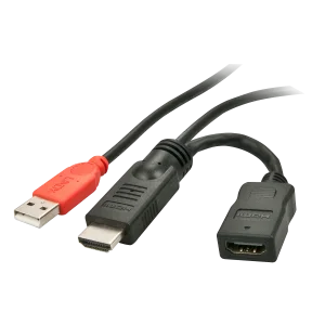 HDMI 1.4  M/F Stromeinspeisungsadapter mit USB Typ A Stecker (ca. 15cm)