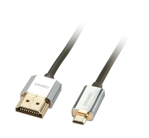 CROMO® Slim High-Speed-HDMI-Kabel mit Ethernet, Typ A/D, 1m