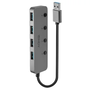 4 Port USB 3.0 Hub mit Ein-/Ausschaltern
