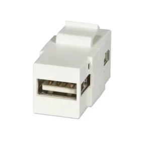 USB Typ A Doppelkupplungs-Keystone für Wanddosen