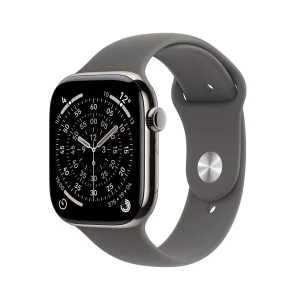 Apple Watch Series 11 natural titanium 46mm 5G stone grey sport band Size S/M