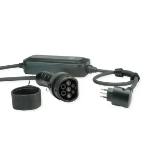 ROLINE Tragbares E-Auto Ladegerät, CEI23-50 (IT, Typ-L) & Typ2 Stecker, 1-phasig, Mode 2, 16 A, 3,6 kW, 7,5 m