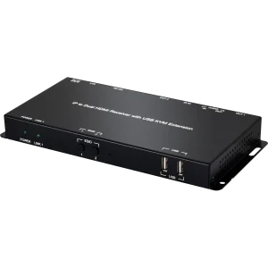 IP to Dual HDMI Receiver with USB KVM Extension