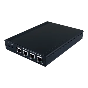 1×4 HDMI over HDMI and CAT5e/6/7 Splitter with PoE and LAN Serving