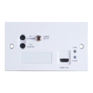 HDMI over HDBaseT Wallplate Receiver with IR (2 Gang UK) (4K@60 420 up to 60M)