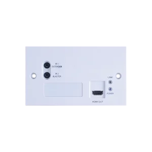 4K60 (4:2:0) HDMI over HDBaseT Wallplate Receiver with IR & PoC (PD) (2 Gang UK)