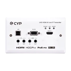 HDMI over IP Transmitter with USB/KVM Wall Plate Extender