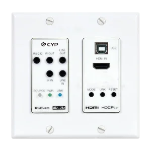 UHD HDMI AV over IP Transmitter with USB/KVM (2Gang US)