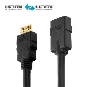Zertifiziertes 4K Premium High Speed HDMI Verlängerungskabel - schwarz, 1.00m