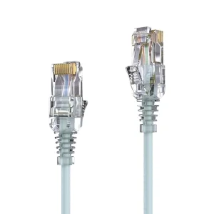 Premium Slim Cat.6 Patchkabel, RJ45, UTP, LSZH - 0.50m, grau