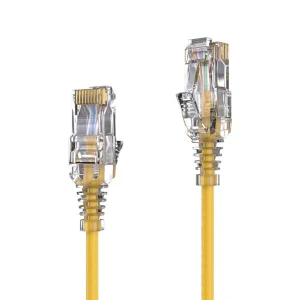 Premium Slim Cat.6 Patchkabel, RJ45, UTP, LSZH - 2.00m, gelb