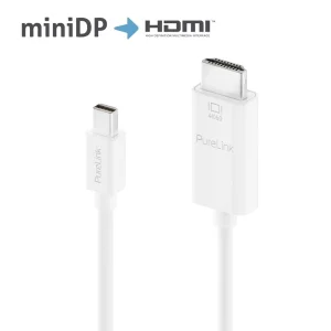 Premium Active 4K Mini-DisplayPort-/HDMI-Kabel – 1.00m, weiß