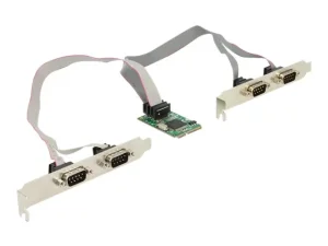 Delock Adapter Mini PCIe Karte >4 x Seriell RS-232+++