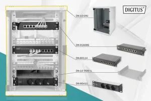 NETWORK SET 10IN-9U 312X300MM CABINET SHELF PDU 8P.S PATCHPAN.