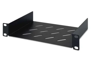 254 MM (10IN) 1U SHELF FIXED 44X254X150 MM COLOR BLACK