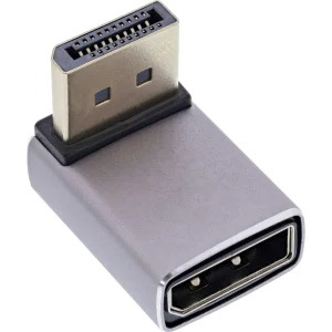 InLine® DisplayPort 1.4 Adapter, DisplayPort Stecker / Buchse, 90° oben, 8K