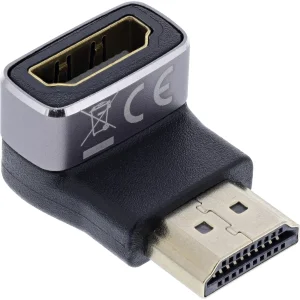 InLine® HDMI Adapter, HDMI A Stecker / Buchse, 90° unten, 8K UHD