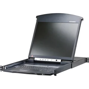 ATEN KL1516AiM US Cat.5 KVM over IP Switch 16-Port 17"-LCD, Dual-Rail, US-Layout