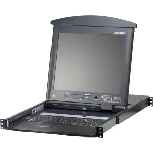 ATEN KL1516AM UK Cat.5 KVM-Switch 16-Port, 17"-LCD, Dual-Rail, UK-Layout