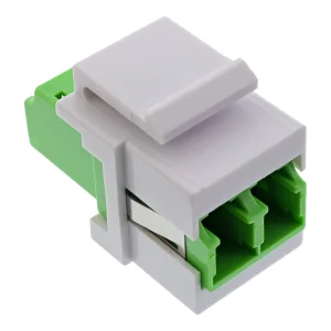 InLine® LWL Keystone Snap-in Kupplung weiß, Duplex LC/LC, single, grün