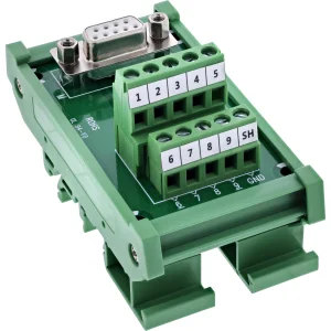 InLine® D-Sub 9 Terminalblock, Buchse, Schraubklemme, Hutschiene