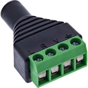 InLine® 3,5mm 4-pol Klinkenbuchse an Terminalblock, Stereo/Mikro