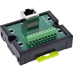 InLine® RJ45 Breakout-Buchse an 9-pol. Schraubklemme, Hutschiene, geschirmt
