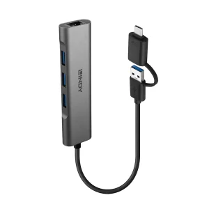 USB 3.2 Gen 1 Hub & Gigabit Ethernet Konverter