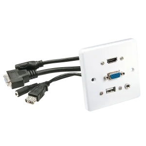 Wandanschlussplatte VGA/HDMI/USB/3.5mm Stereo