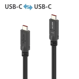 Premium USB 3.2 Gen1x2 Micro-Coax USB-C Kabel mit E-Marker, 4.00m