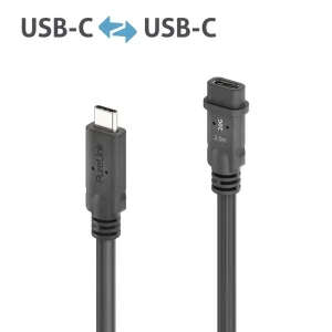 Premium USB4 Gen2 Micro Coax USB-C Stecker / Buchse Verlängerungskabel, 2.00m
