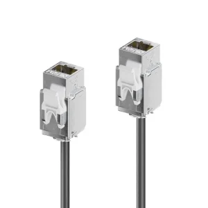 mediahub2 | Cat.6a F/F-Pigtail-Kabel – 0.30m, schwarz
