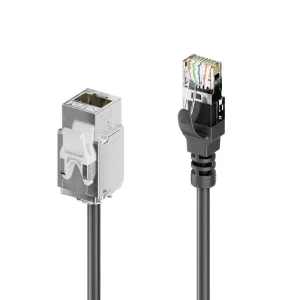 mediahub2 | Cat.6a F/M-Verbindungskabel – 2.00m, schwarz