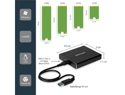 HDD DRIVE ENCLOSURE DUAL-SLOT MAX. 2TB M.2 (NGFF. B-KEY) RAID