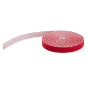 HOOK AND LOOP ROLL 25FT. - RED - RESUABLE