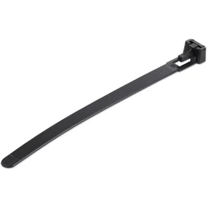 100 PACK OF RESEALABLE ZIP TIE 5 BLACK